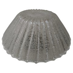 lampe à encastrer en verre de glace attribuée par Murano