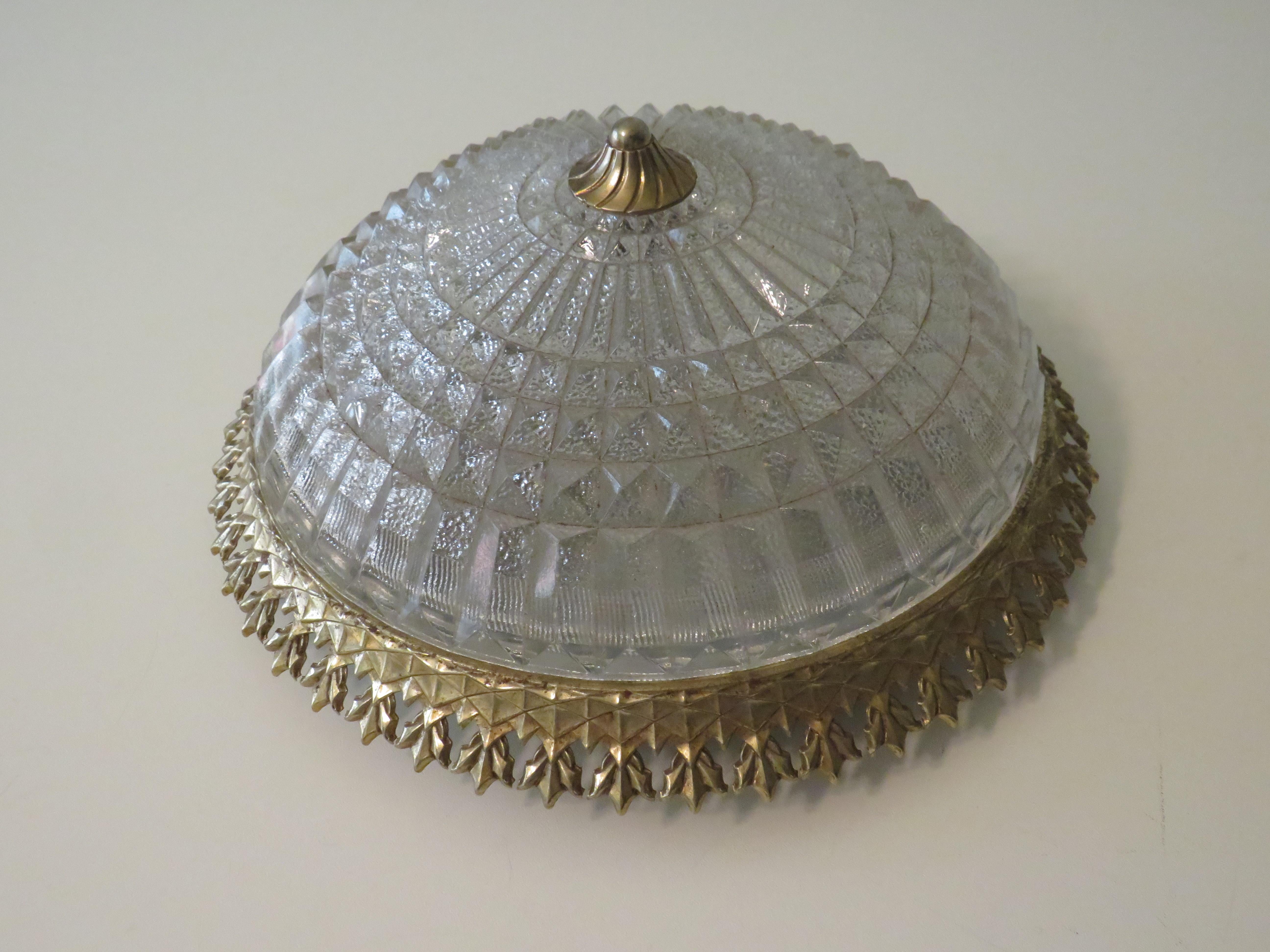 Flush Mount in Hollywood Regency Style, Belgium 1960 In Good Condition For Sale In Herentals, BE