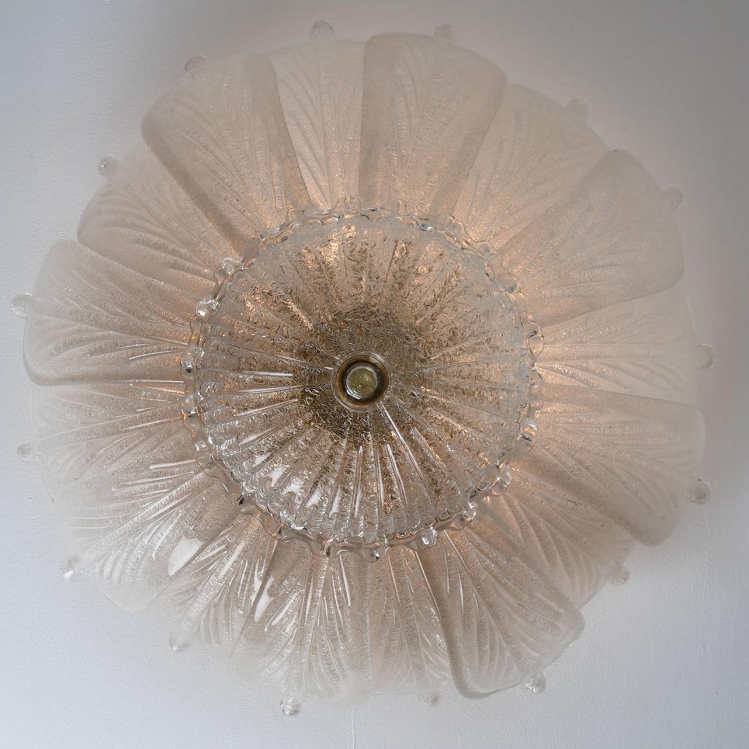 Flush Mount Murano Glass Barovier & Toso, Italy 2