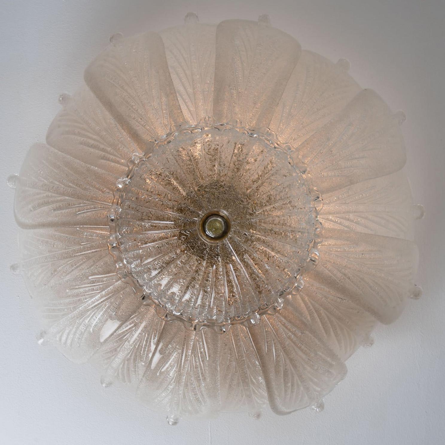 Flush Mount Murano Glass Barovier & Toso, Italy in vendita 2