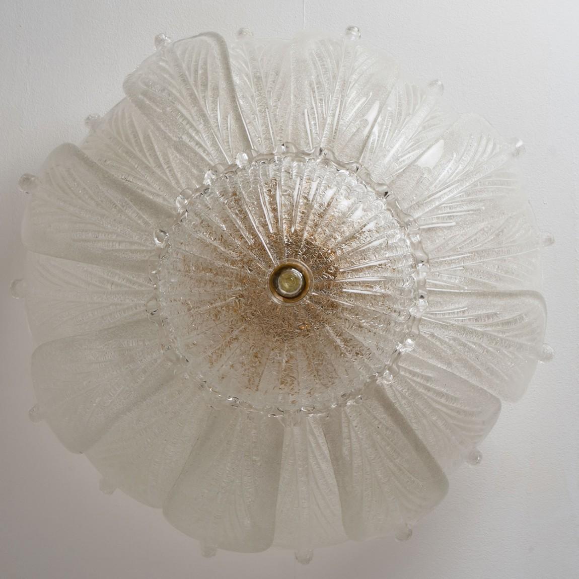 Flush Mount Murano Glass Barovier & Toso, Italy In Good Condition In Rijssen, NL