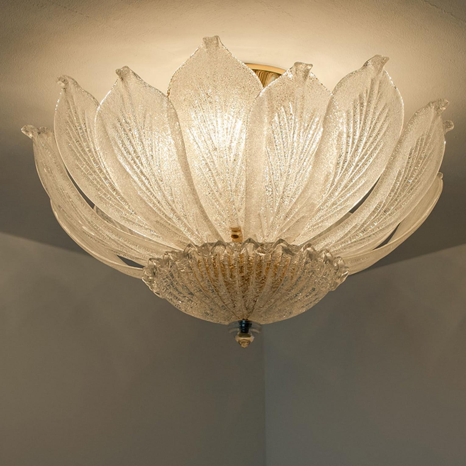 XX secolo Flush Mount Murano Glass Barovier & Toso, Italy in vendita