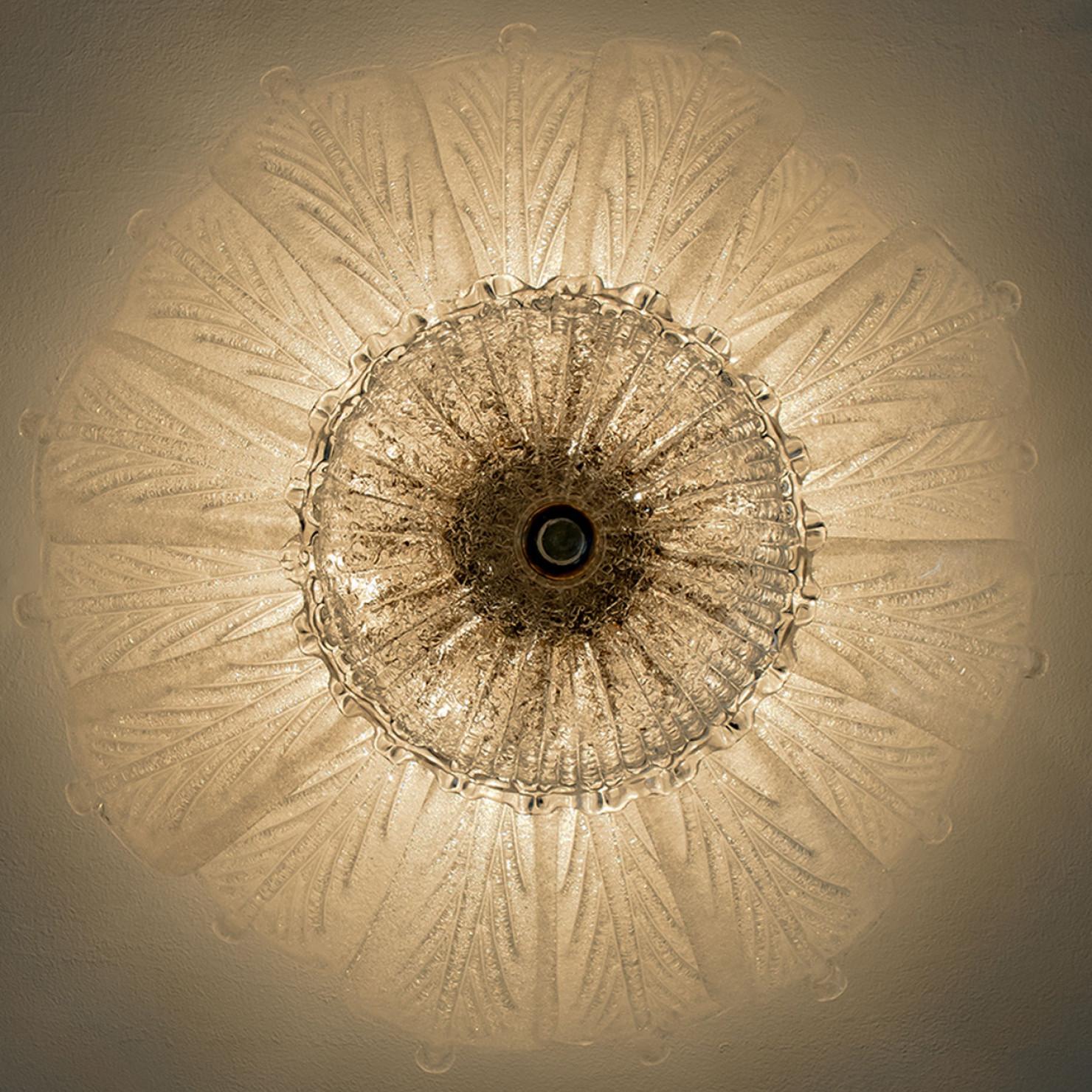 Empotrable de cristal de Murano Barovier & Toso, Italia Latón