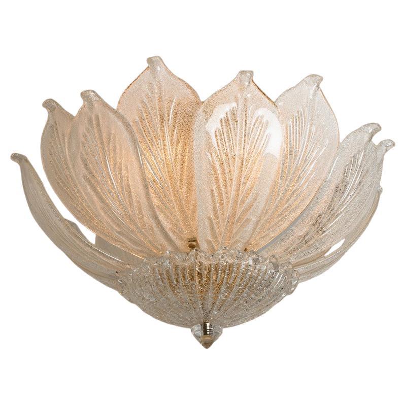 Flush Mount Murano Glass Barovier & Toso, Italy in vendita