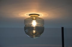 Flush Mount Pendant in Smoked Glass