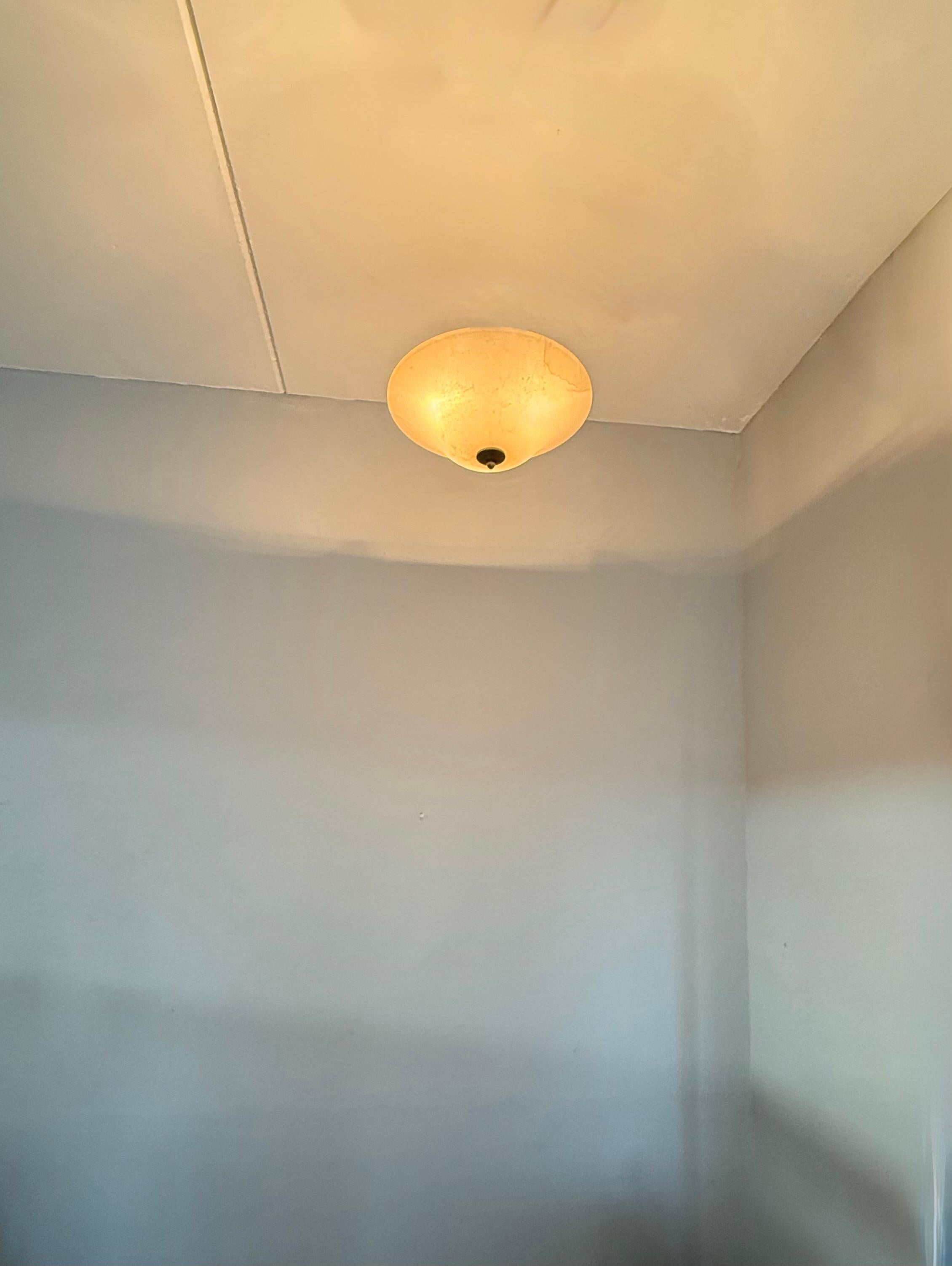 Encastré / Suspension avec abat-jour en albâtre, tons crème chauds, années 1990 en vente 8