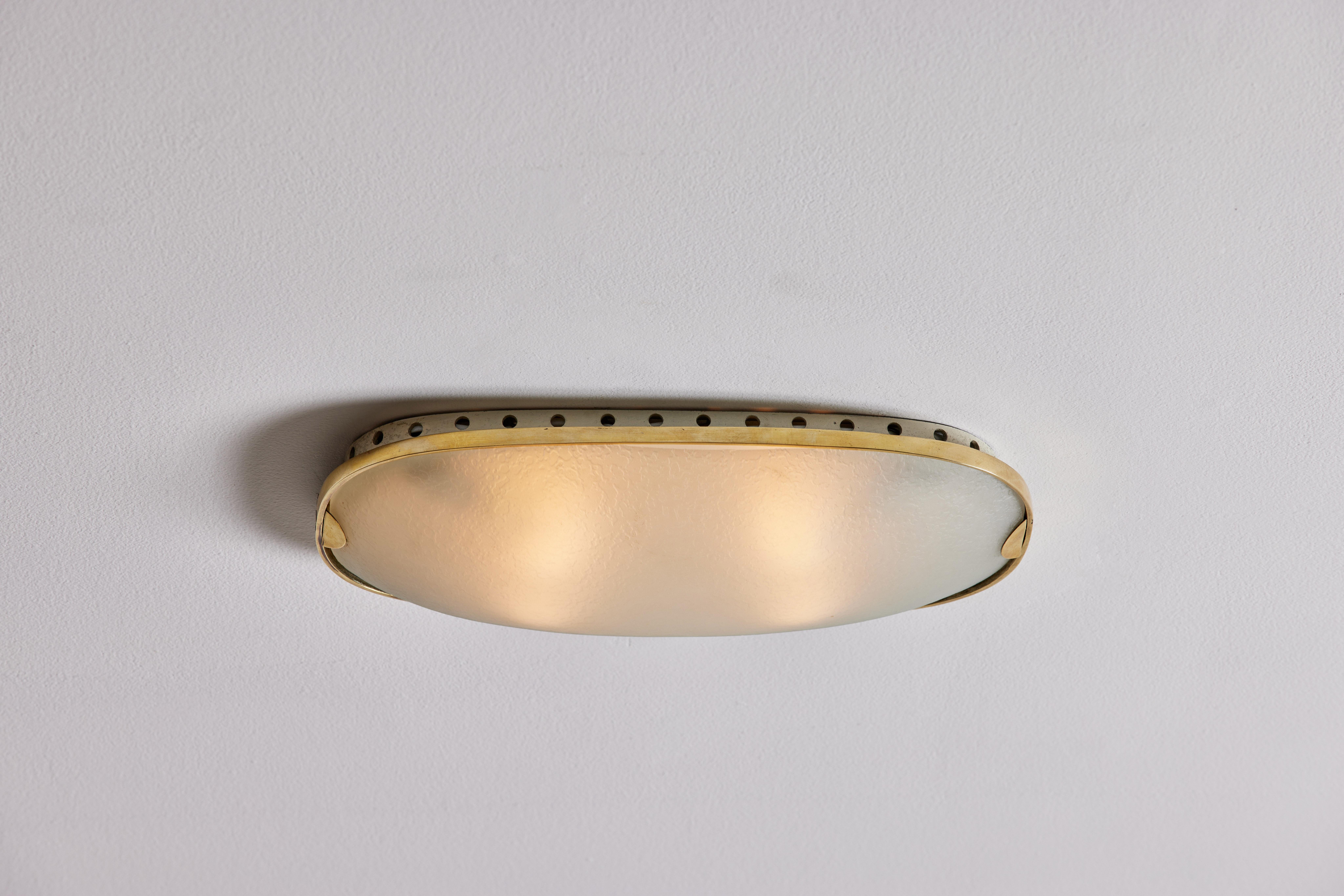Brass Flush Mount Wall/Ceiling Light by Fontana Arte