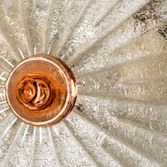 Flush Mount with Pink and Clear Murano Glass by Barovier & Toso, Italy