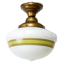 Retro Flush Mounted Painted Schoolhouse Fixture