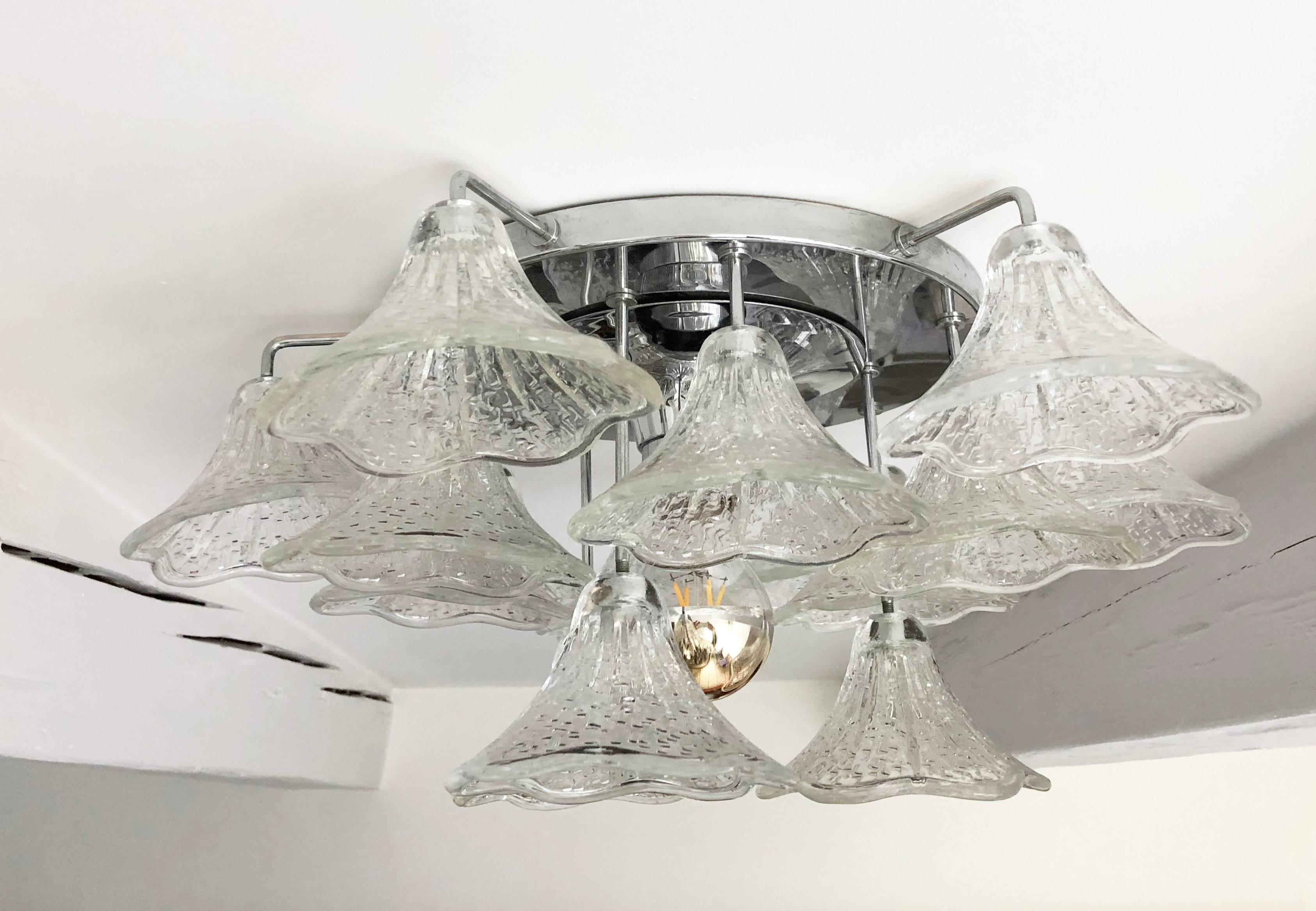 Flush Mounth Lamp in Style of Venini  For Sale 3