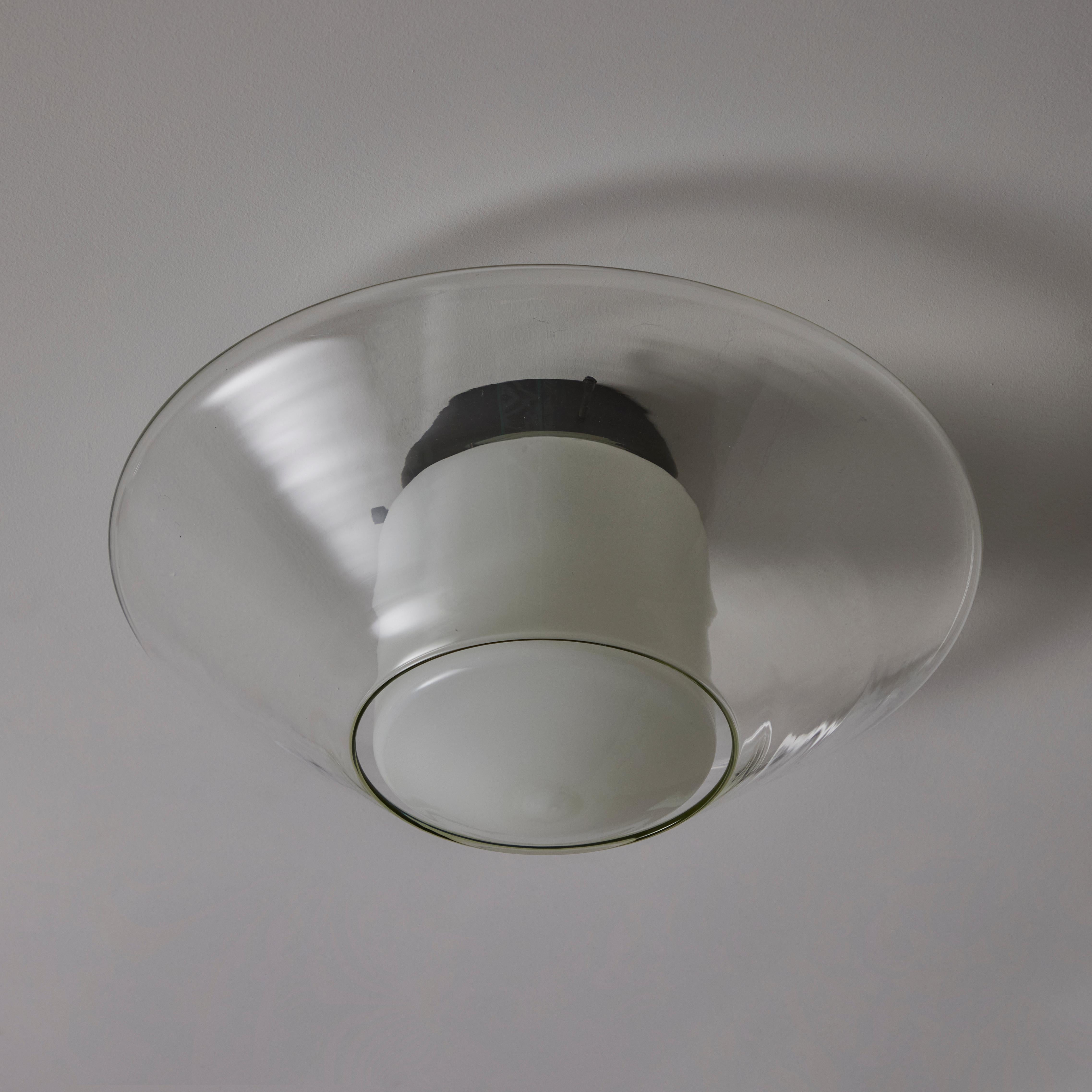 Mid-20th Century Single Flush Mount by Oluce For Sale