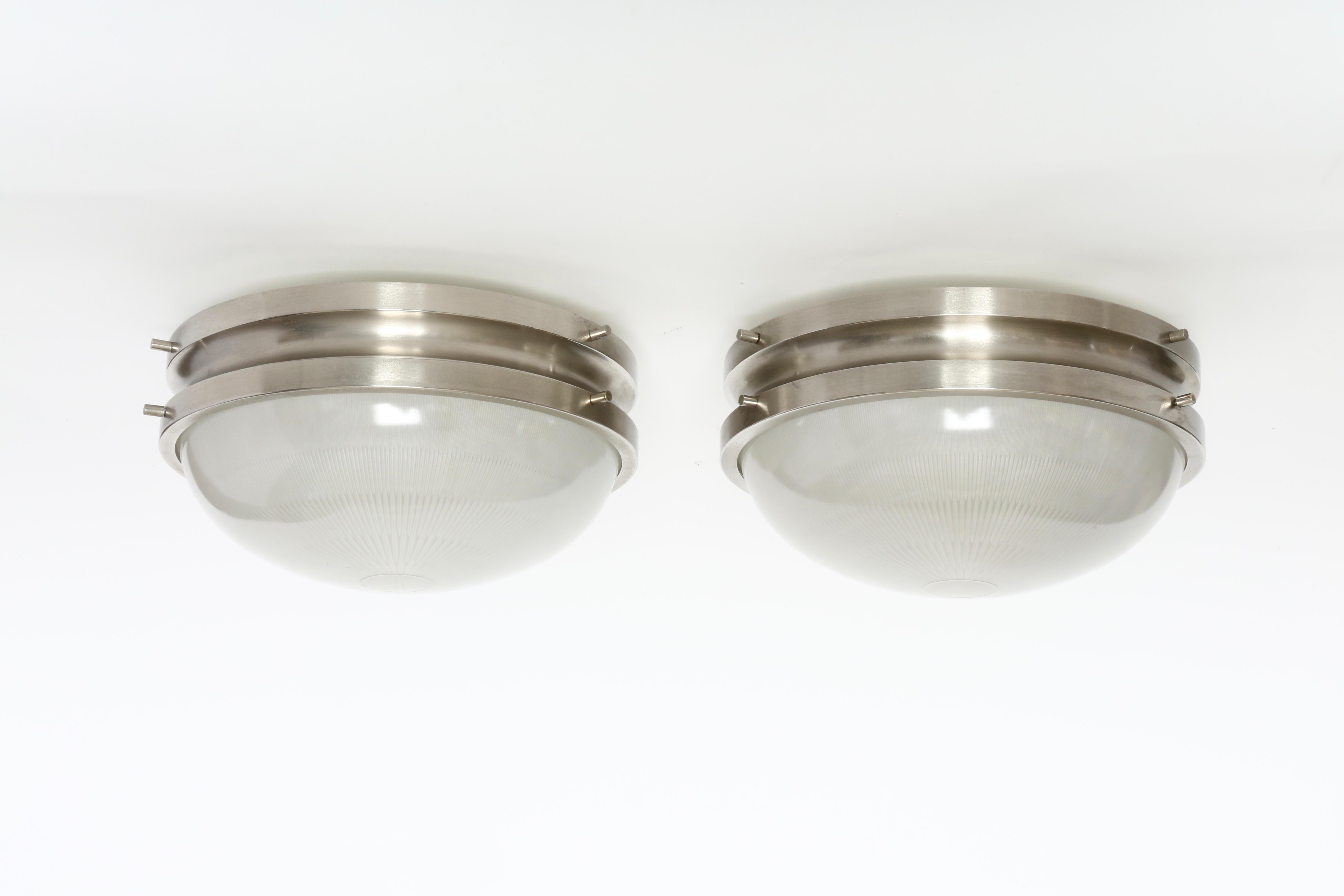 Mid-Century Modern Flush Mounts or Wall Lamps by Sergio Mazza for Artemide