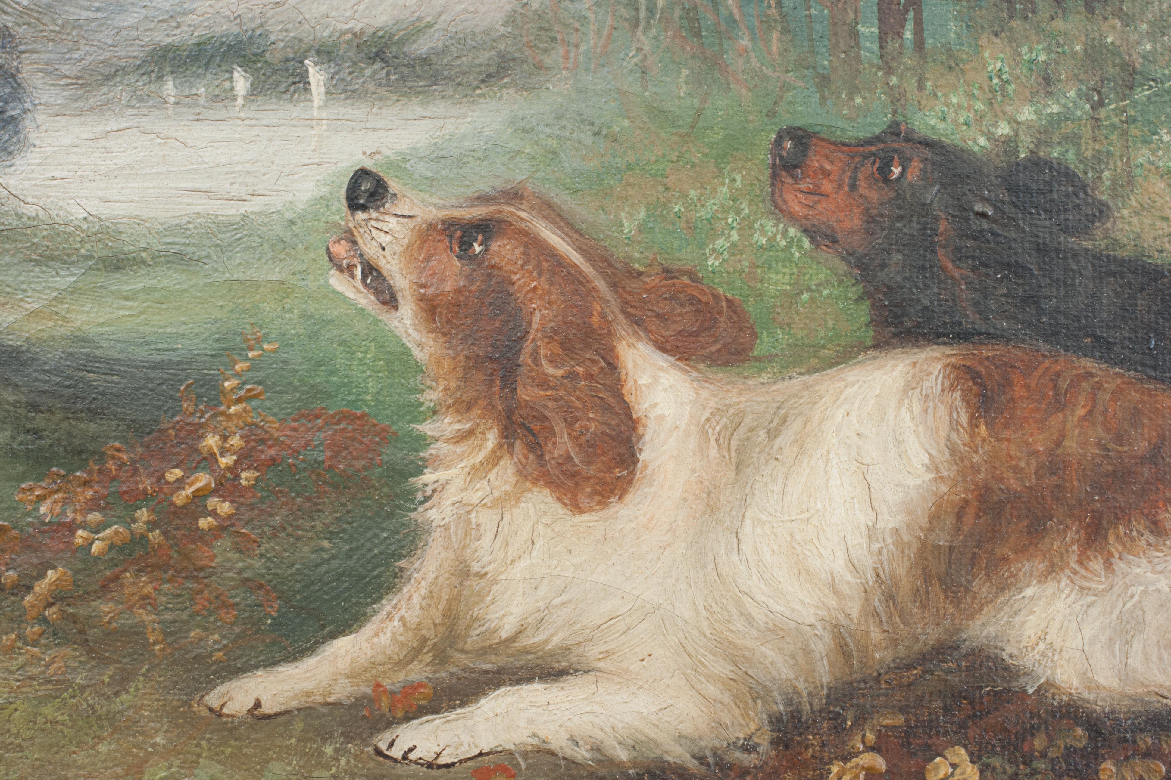 Flushing Spaniels, peinture à l'huile de George Armfield en vente 3