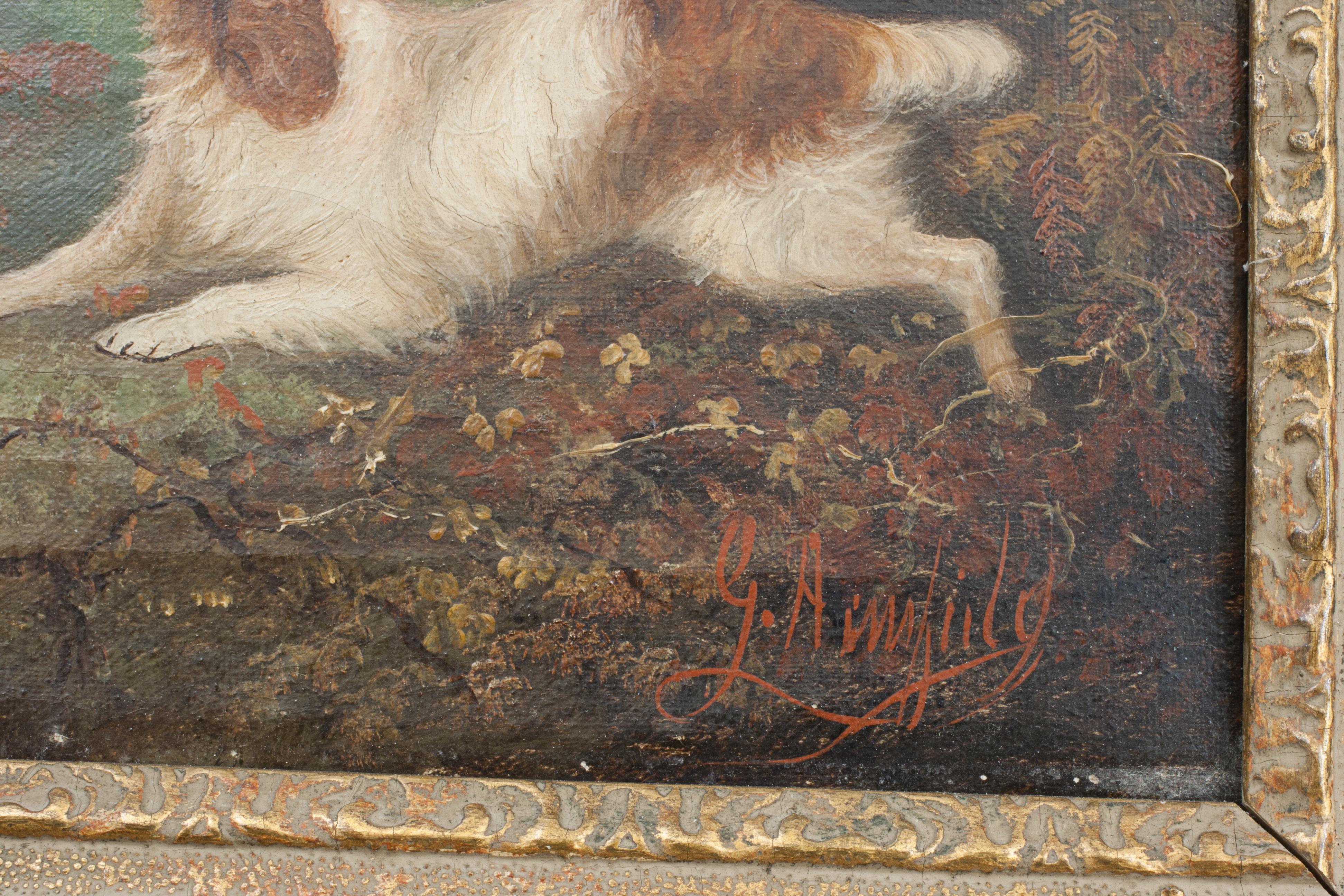 Flushing Spaniels, peinture à l'huile de George Armfield en vente 2