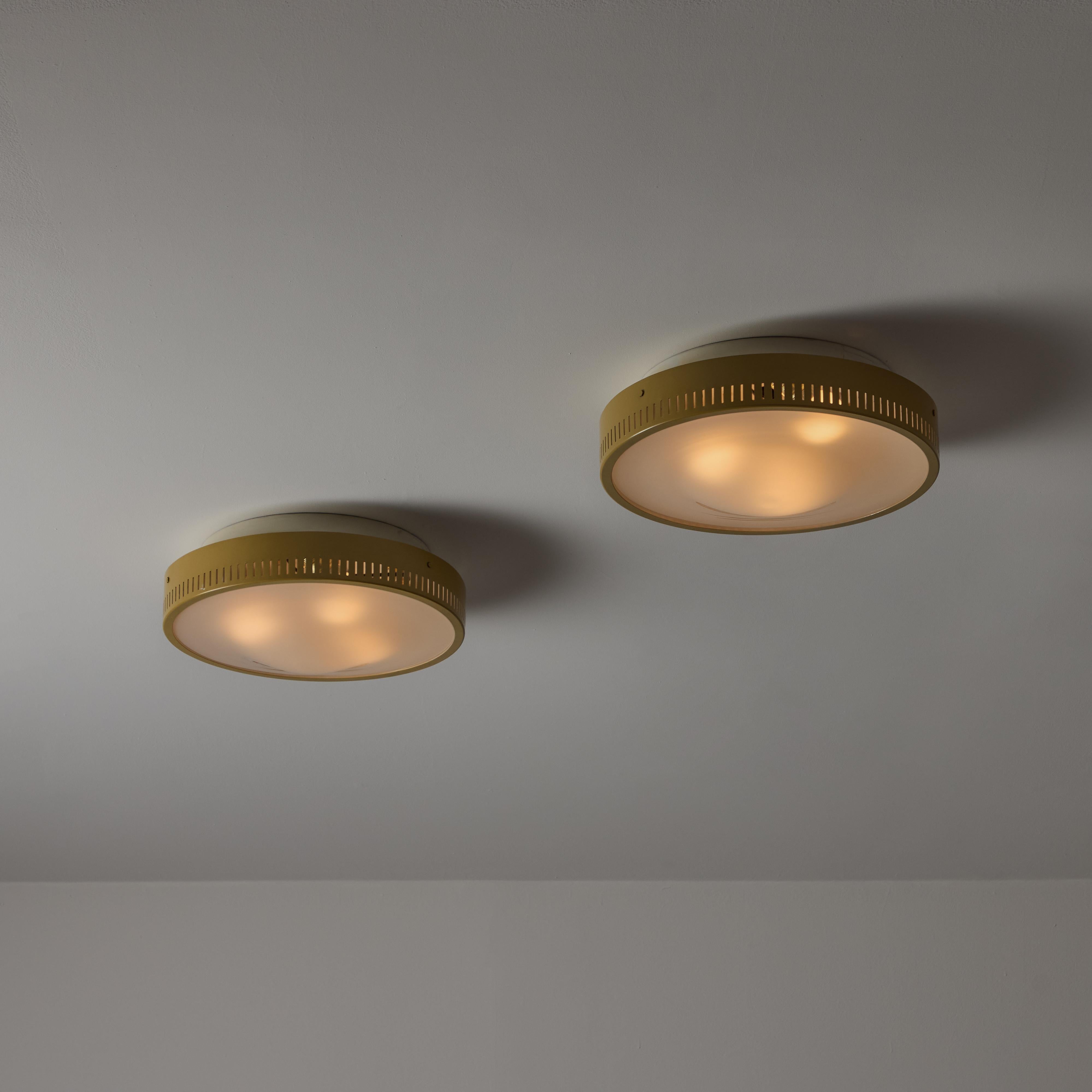 Mid-Century Modern Flush Mounts by Stilnovo For Sale