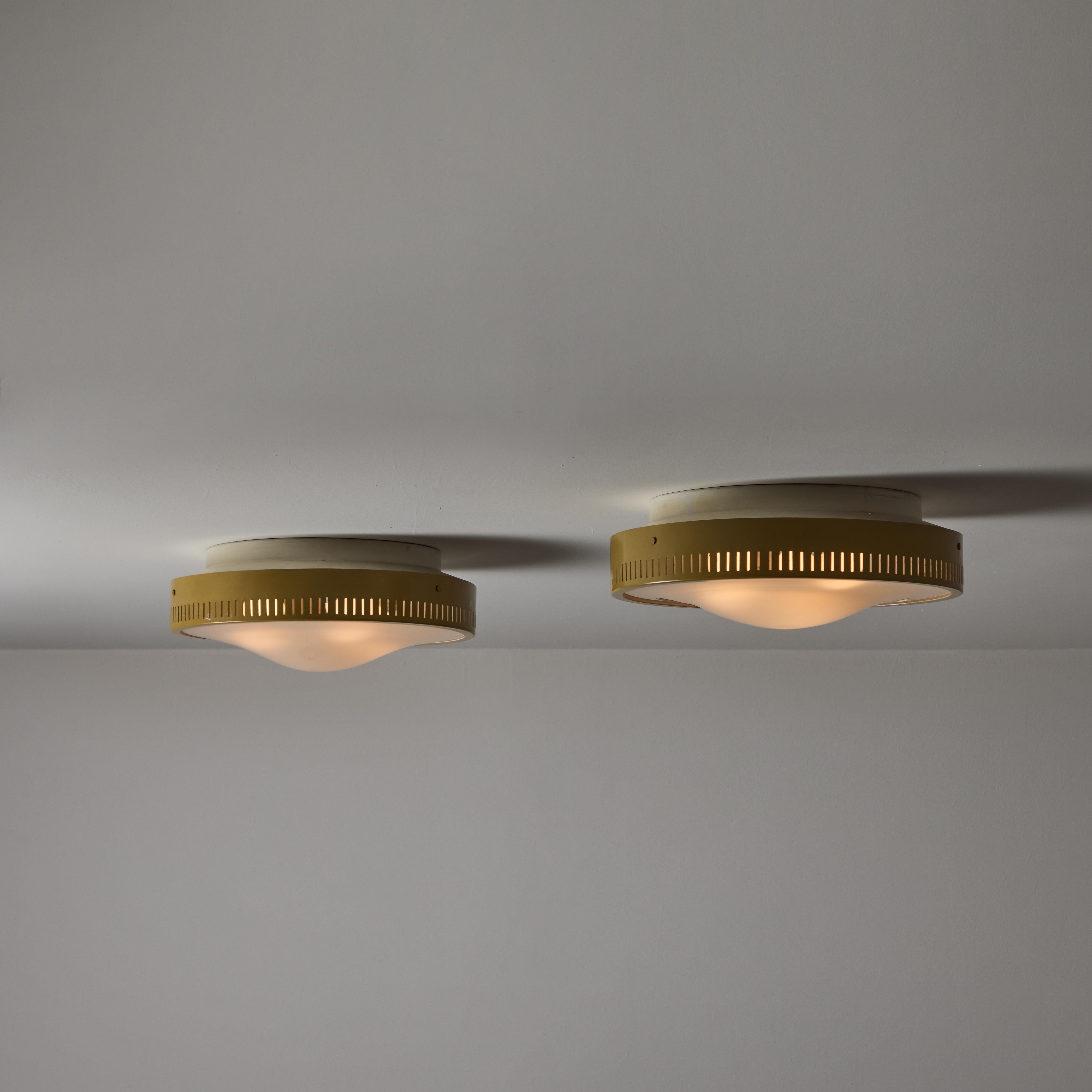 Painted Flush Mounts by Stilnovo For Sale