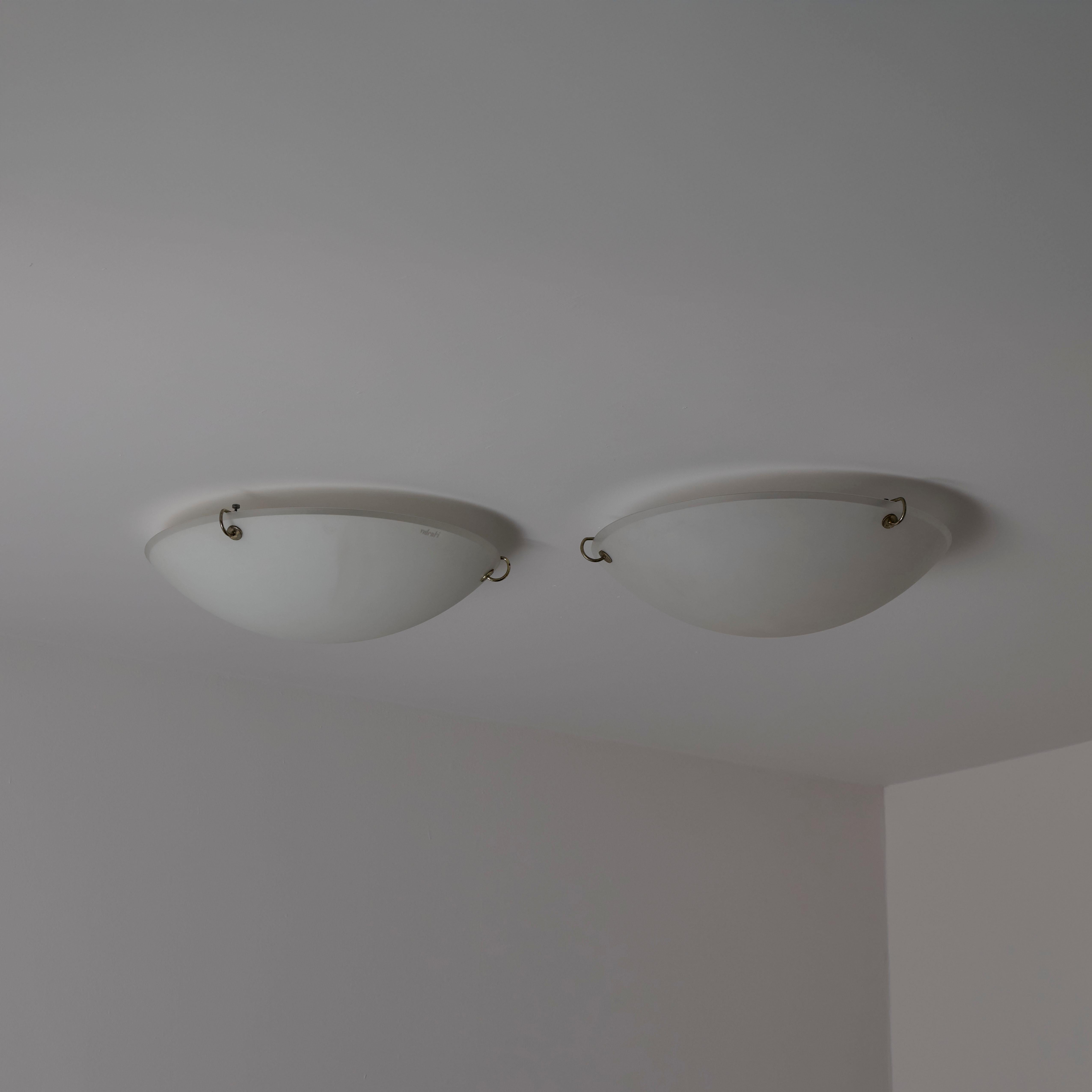 Italian Flushmounts by Valenti For Sale