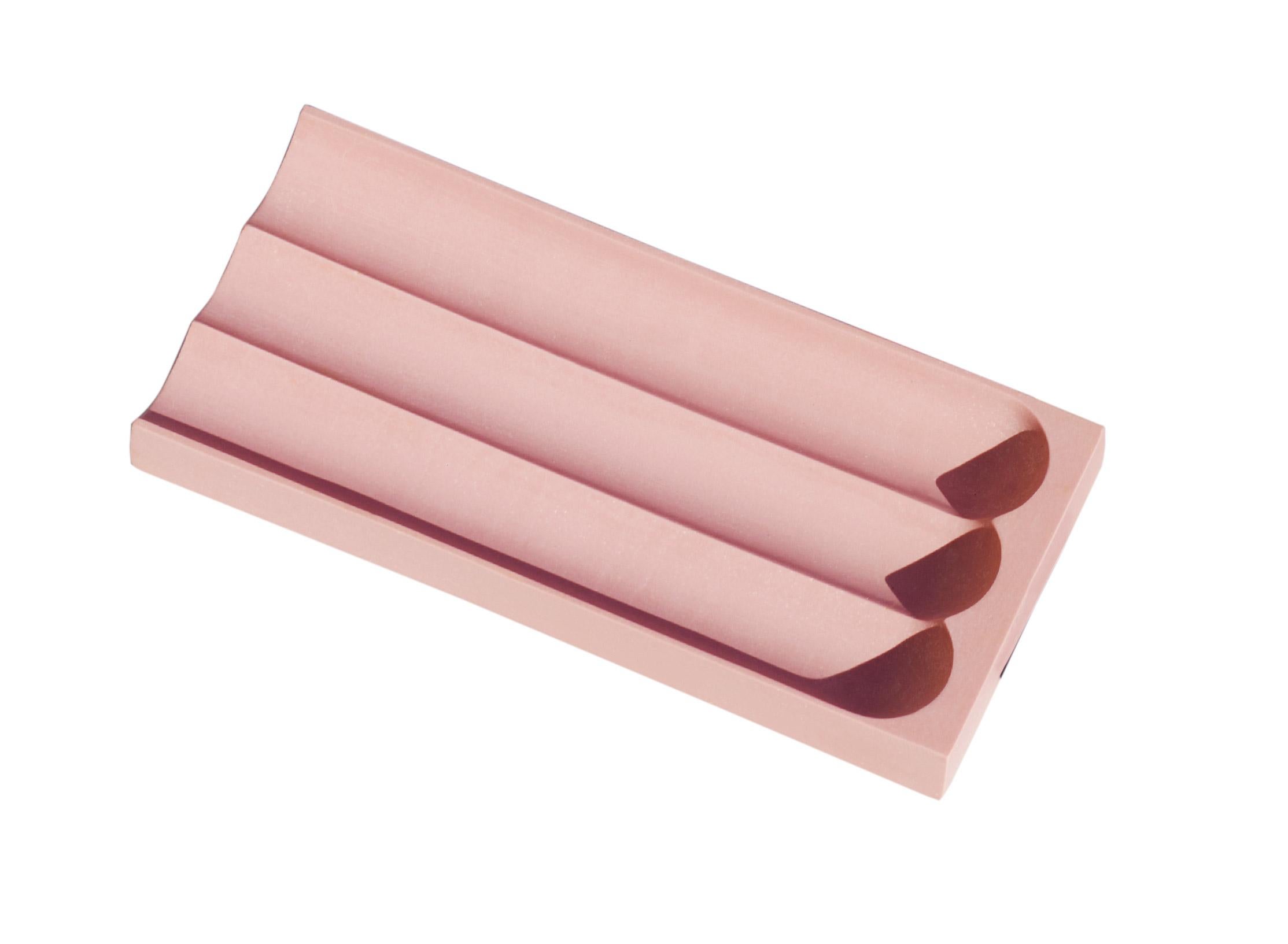 Post-Modern Flute Pencil Tray in Bubble Gum Pink