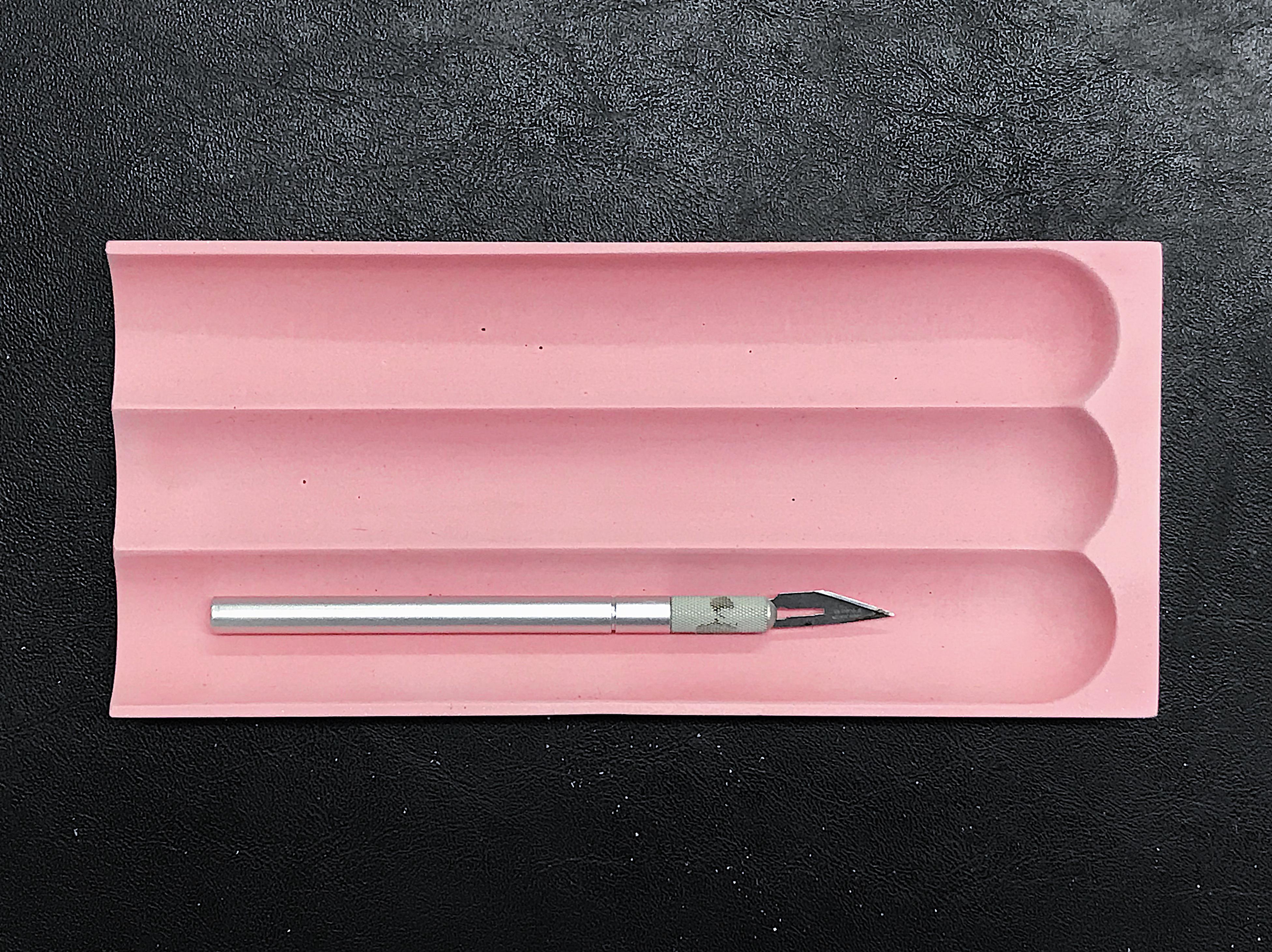 British Flute Pencil Tray in Bubble Gum Pink