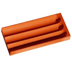 Flute Pencil Tray in Martian Red