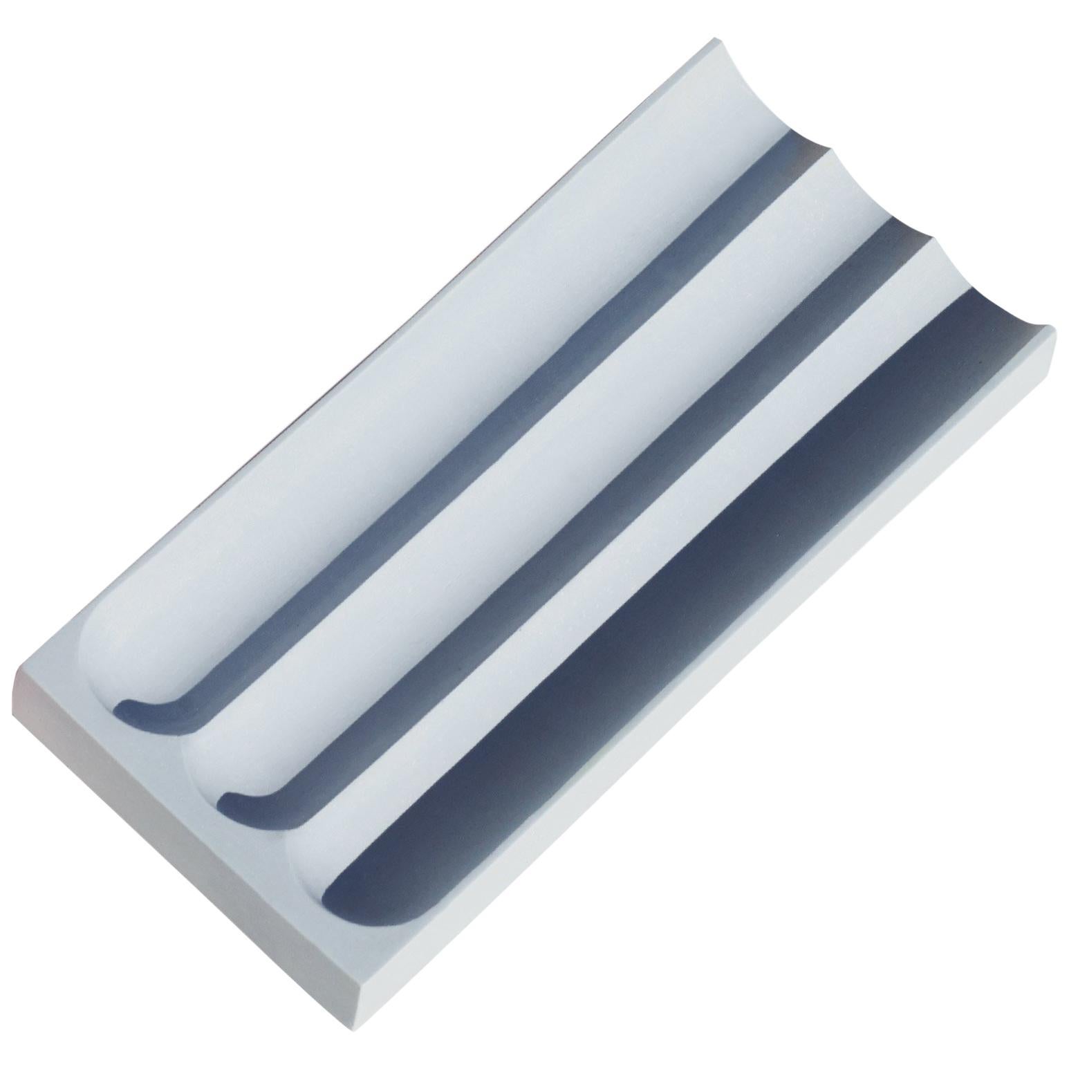Flute Pencil Tray in Pale Blue