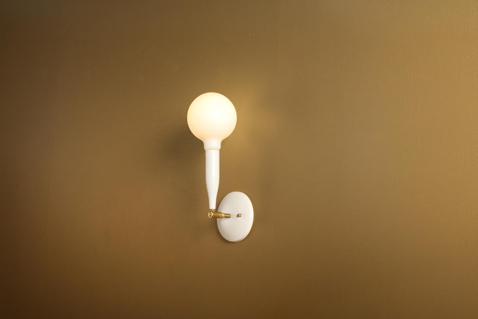 Plated Flute Sconce by Studio DUNN, Made to Order For Sale