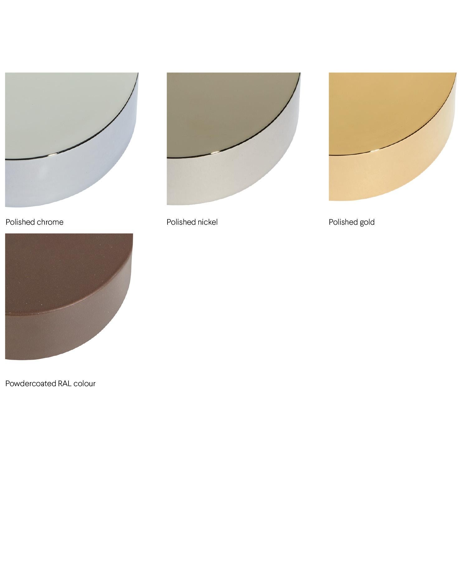 Flute Wall Light XL in nichel lucido con diffusore in vetro smerigliato di Tom Kirk in vendita 2