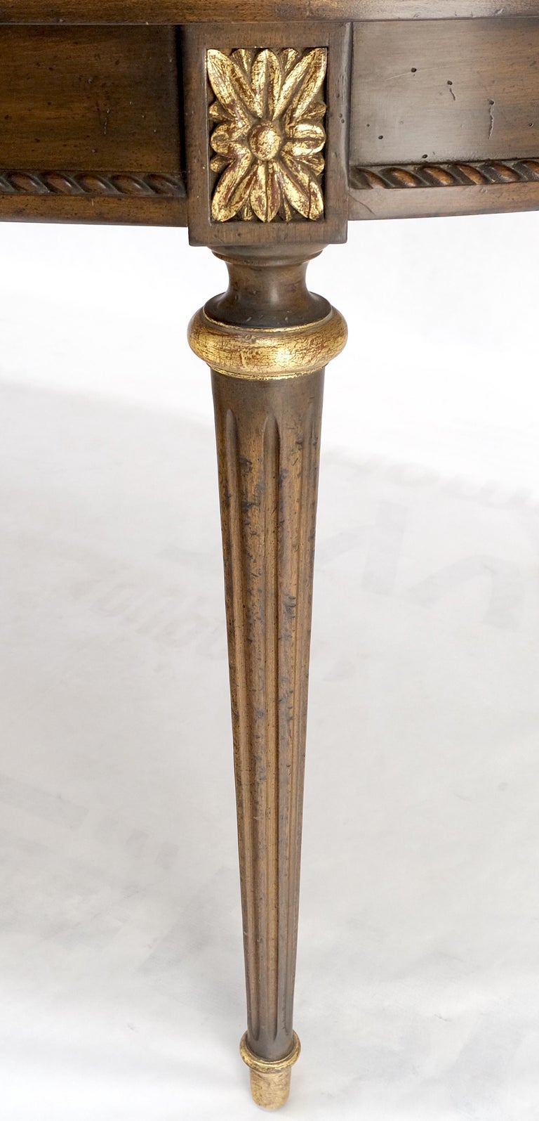 Fluted Baker Oval Three Leaves Gold Rossetts Large Dining Conference