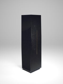 Cabinet à cannelures marqueté en coquillage noir par R&Y Augousti