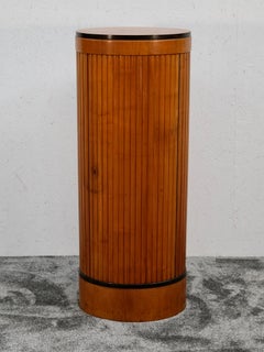 Fluted Cherry Wood Biedermeier Column Cabinet, Southern German 1860s