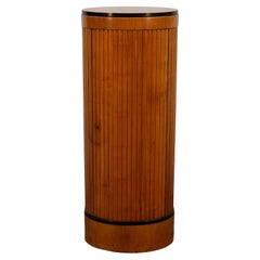 Fluted Cherry Wood Biedermeier Column Cabinet, Southern German 1860s