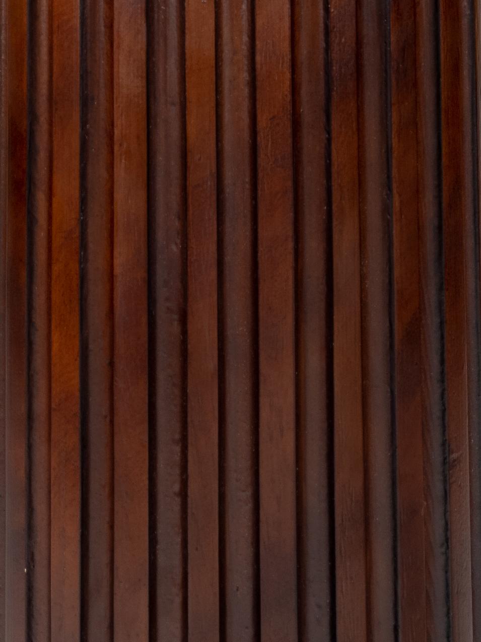 Patinated Fluted Chocolate Brown Wood Column, Louis Philippe Style, 19th Century For Sale