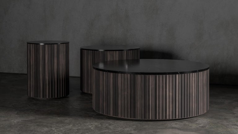 The Pilar Tables provide both functionality and character in spaces such as a living room or hotel/office lobbies. With the ability to work in clusters or by themselves, they serve a wide range of demands, from accent to statement pieces.

Apart