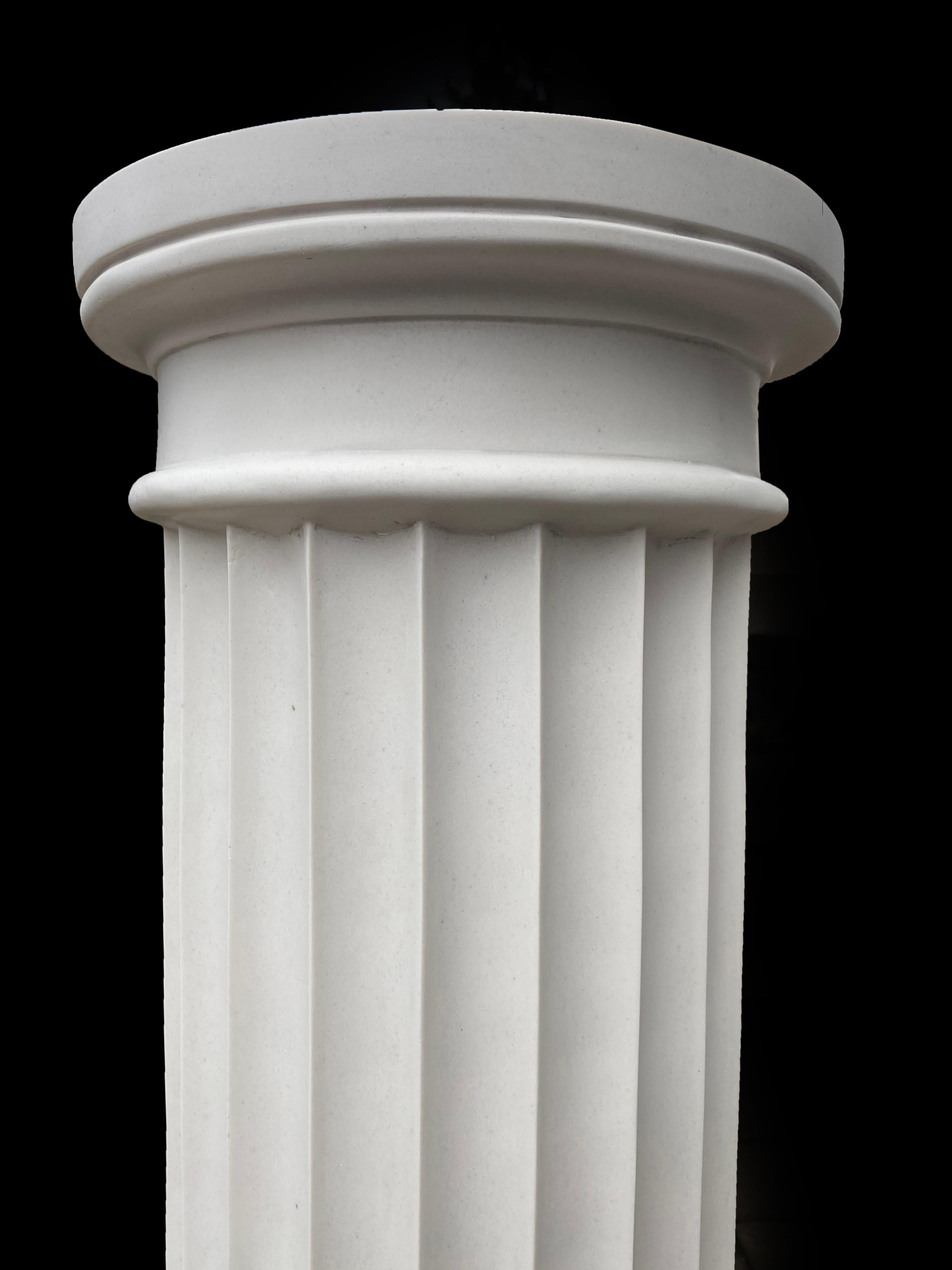 Marble Fluted Column - 20th Century Classic Architectural Element For Sale