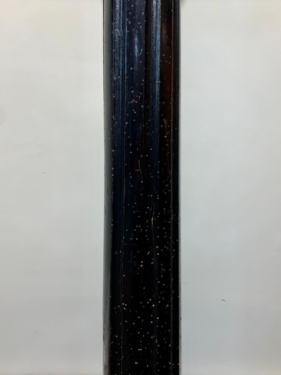 Fluted column in blackened wood in Corinthian shape - Louis XVI - 19th France In Good Condition For Sale In Beuzevillette, FR