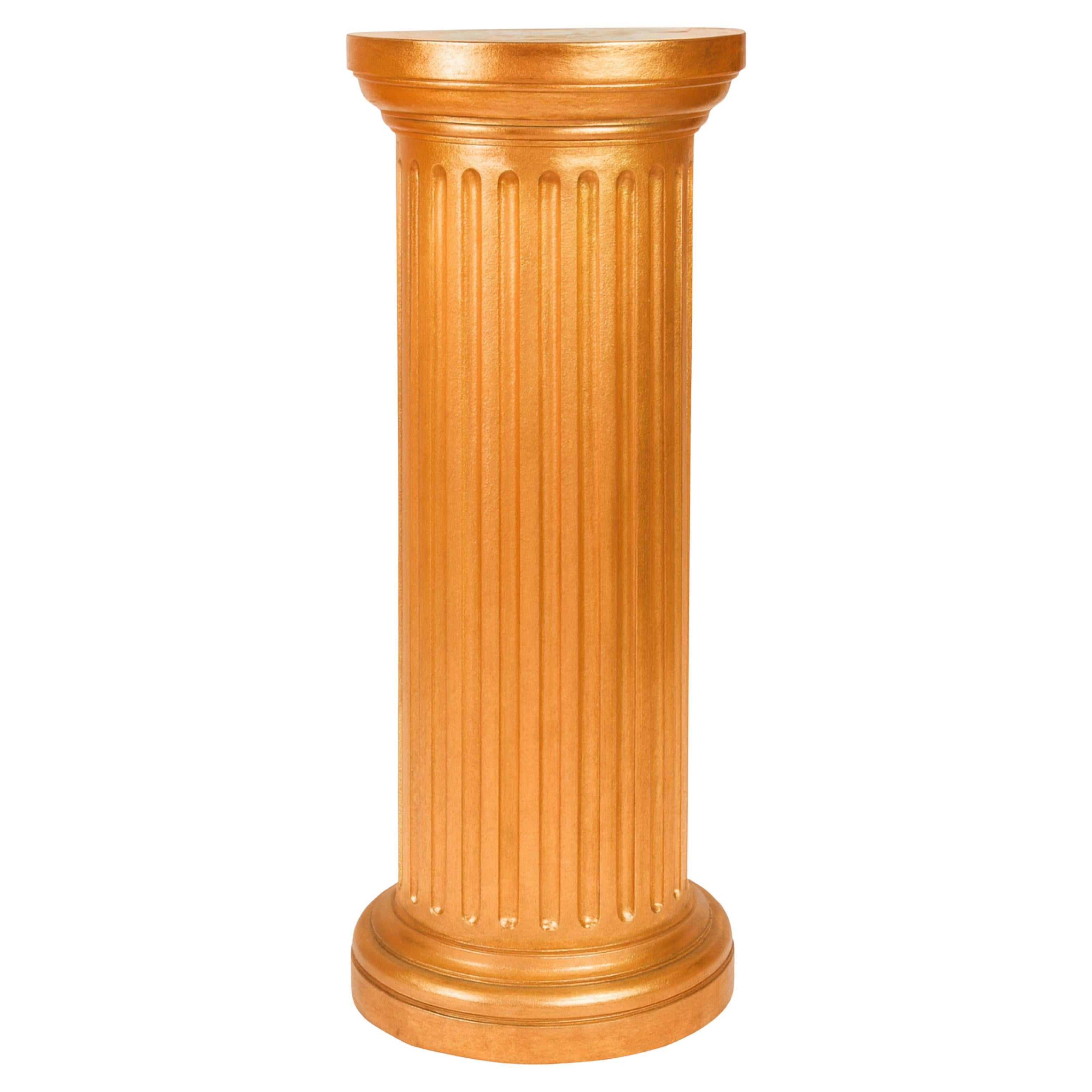 Fluted Cooper Wood Column, Louis Philippe Style, 19th Century