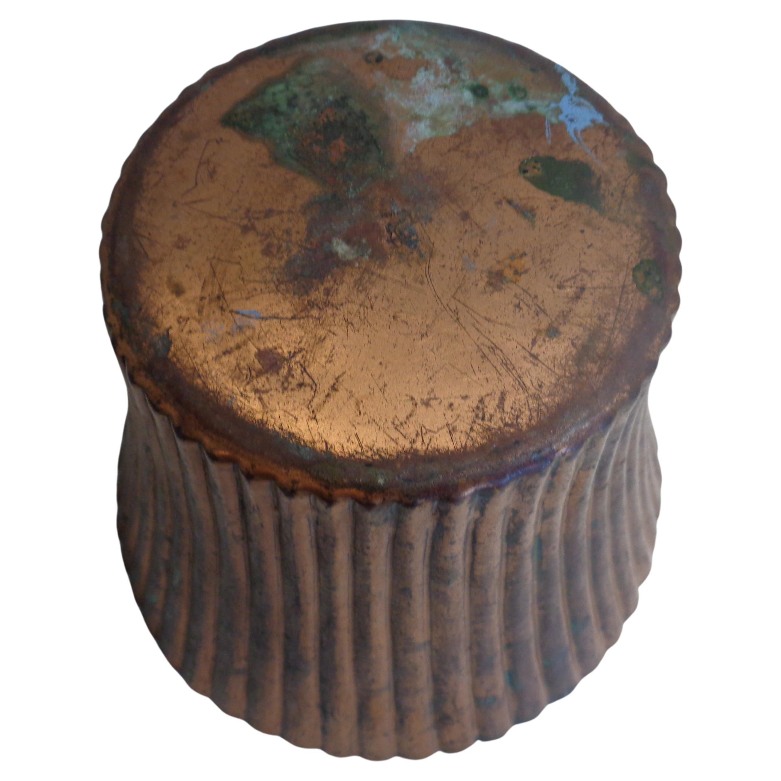 Vase aus geriffeltem Kupfer - Chase Brass and Copper Company, 1930er Jahre im Angebot 2