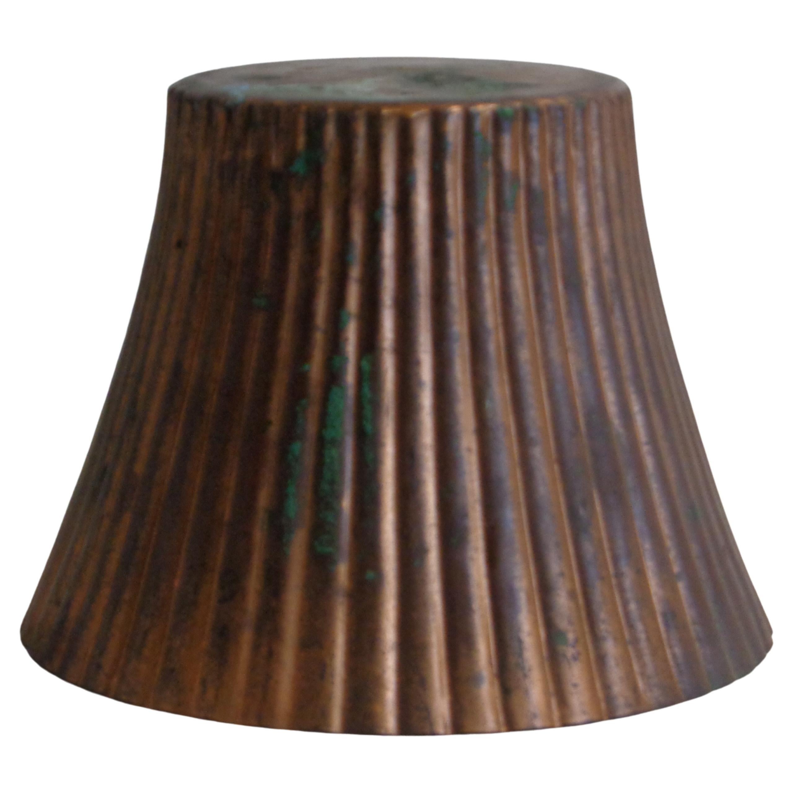 Mid-20th Century Fluted Copper Vase - Chase Brass and Copper Company, 1930's For Sale