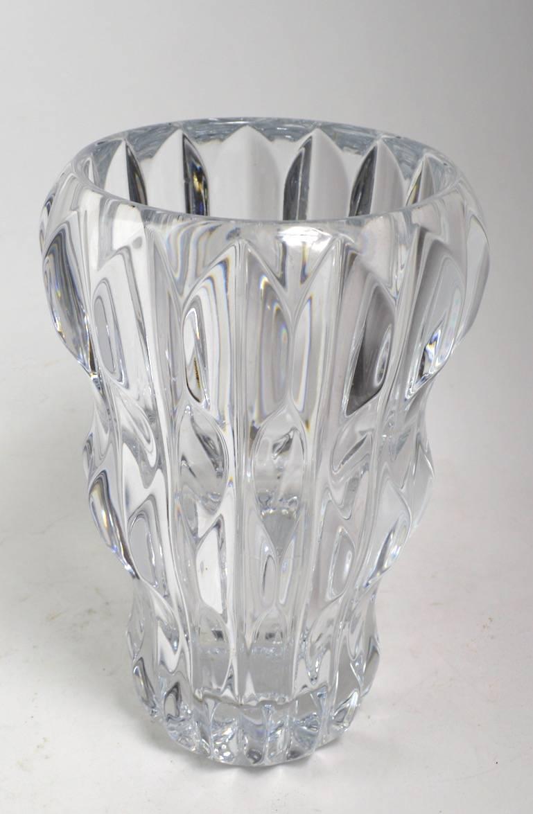American Fluted Crystal Vase after Baccarat