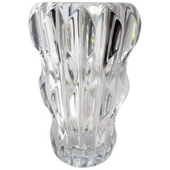 Retro Fluted Crystal Vase after Baccarat