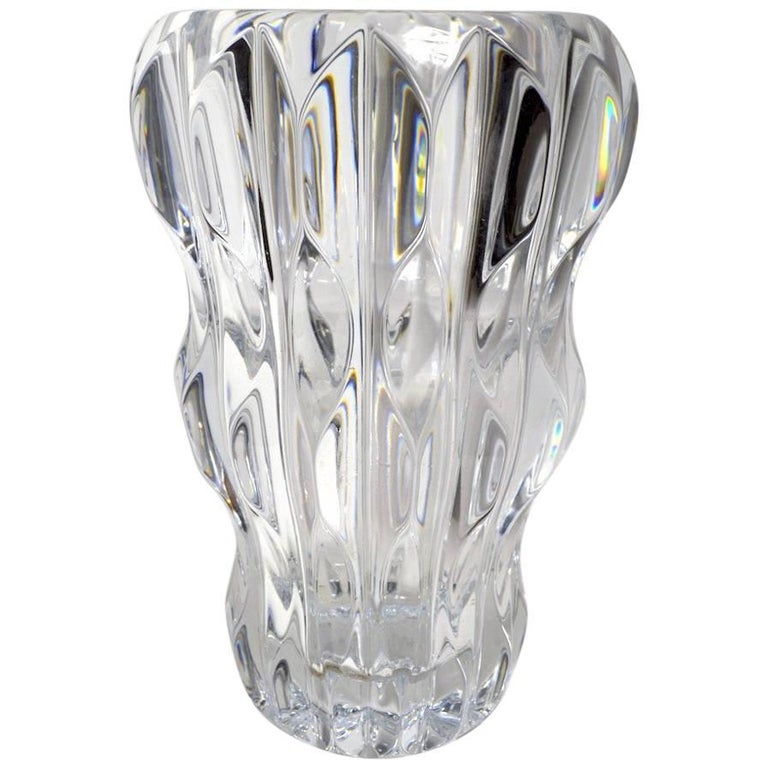Fluted Crystal Vase after Baccarat at 1stDibs