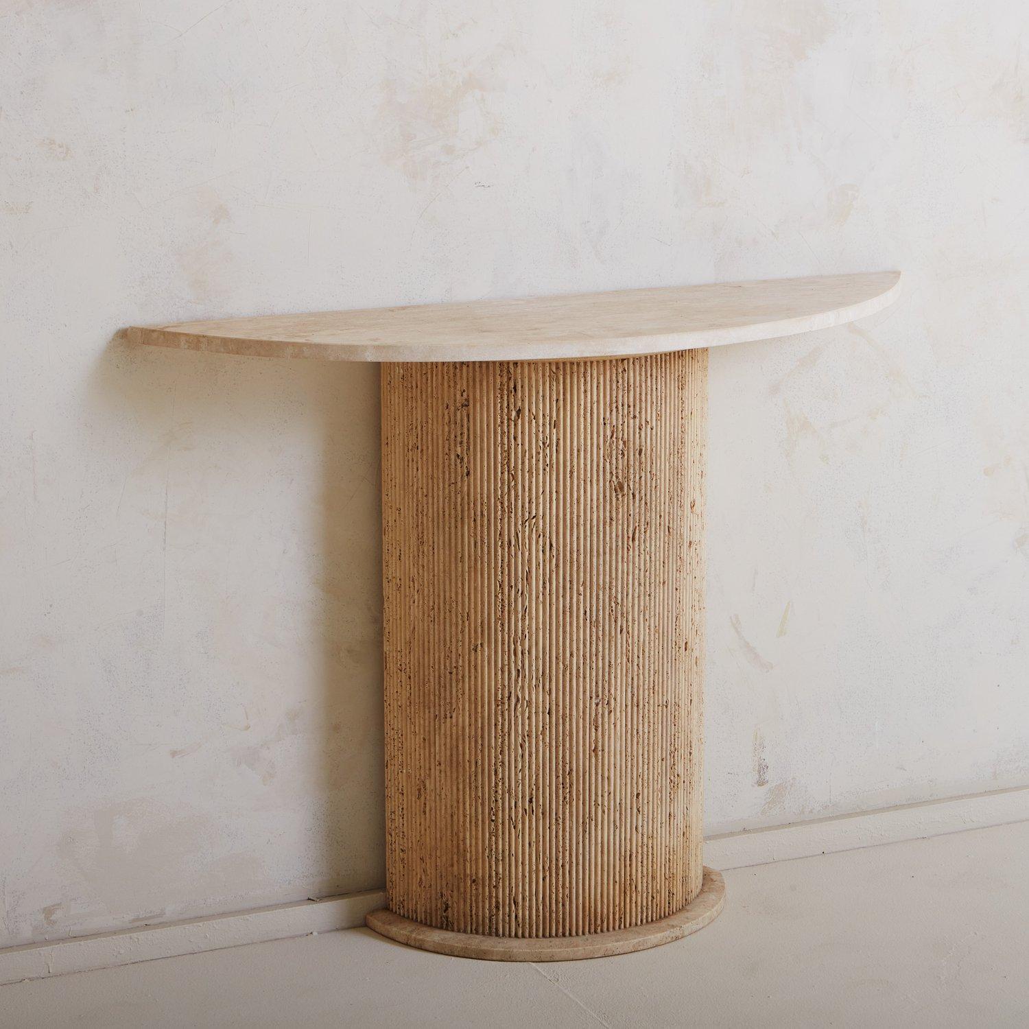 fluted console table