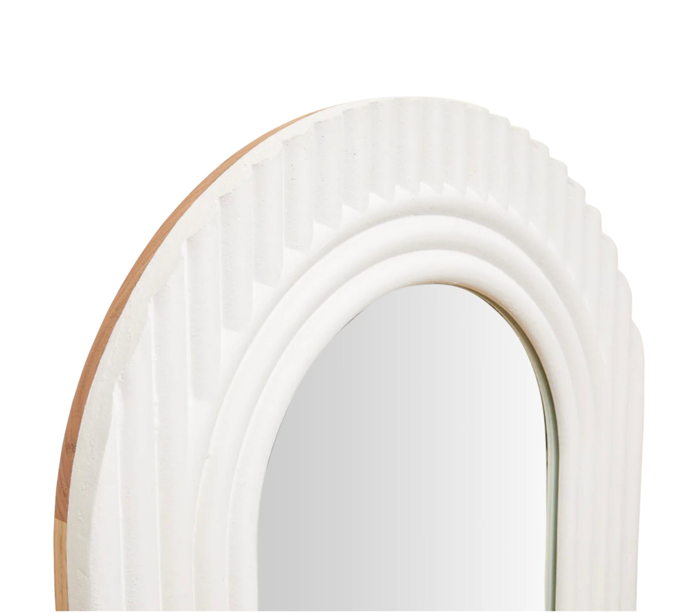 Minimalist Fluted Floor Length Mirror For Sale