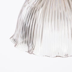Fluted Glass Hanging Light by Holophane