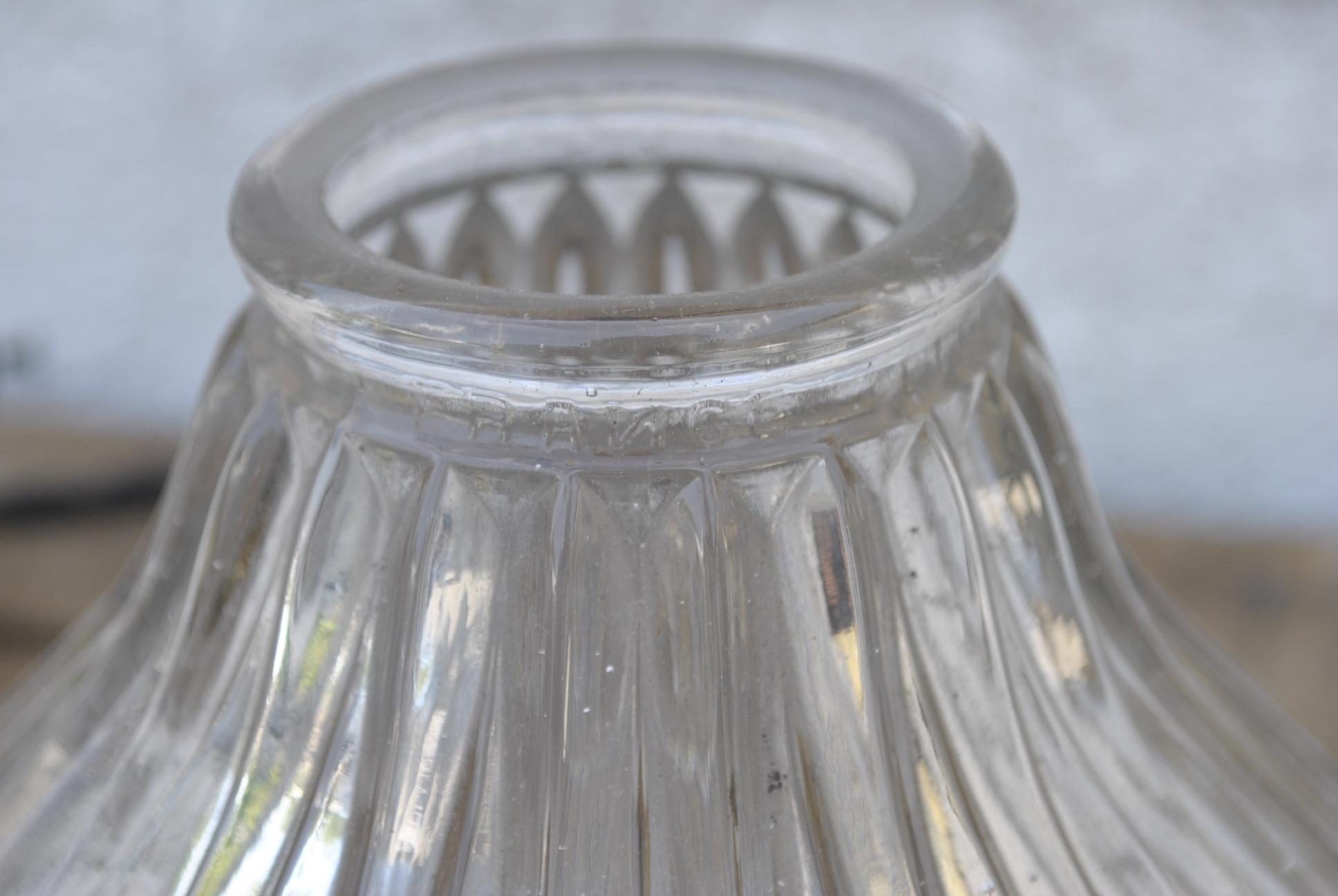 Mid-20th Century Fluted Glass Hanging Light by Holophane