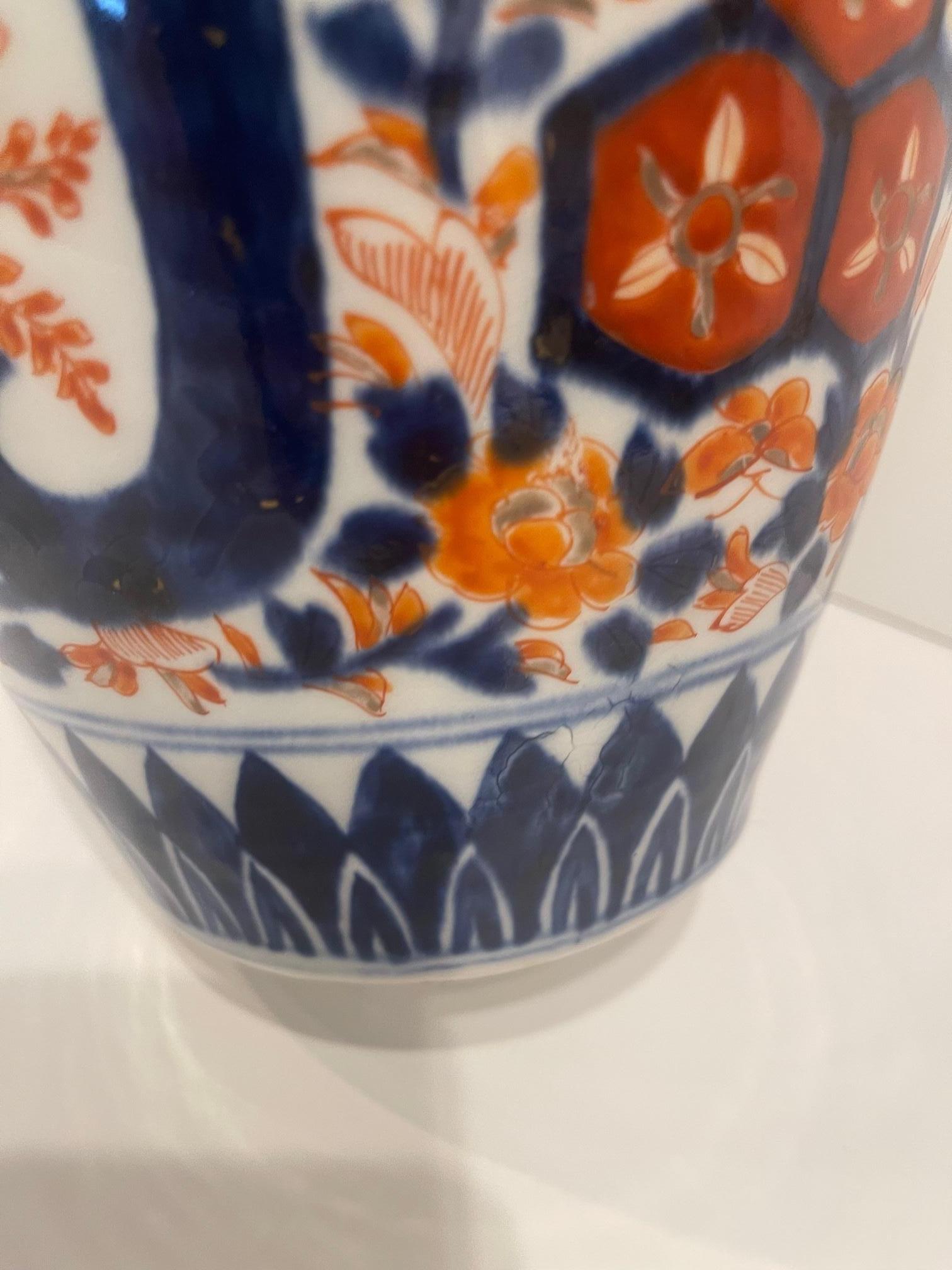 Fluted Japanese Imari Vase, 19th Century For Sale 3
