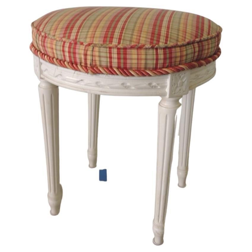 Vintage Hamilton Wood and Iron Industrial Rolling Swivel Stool at