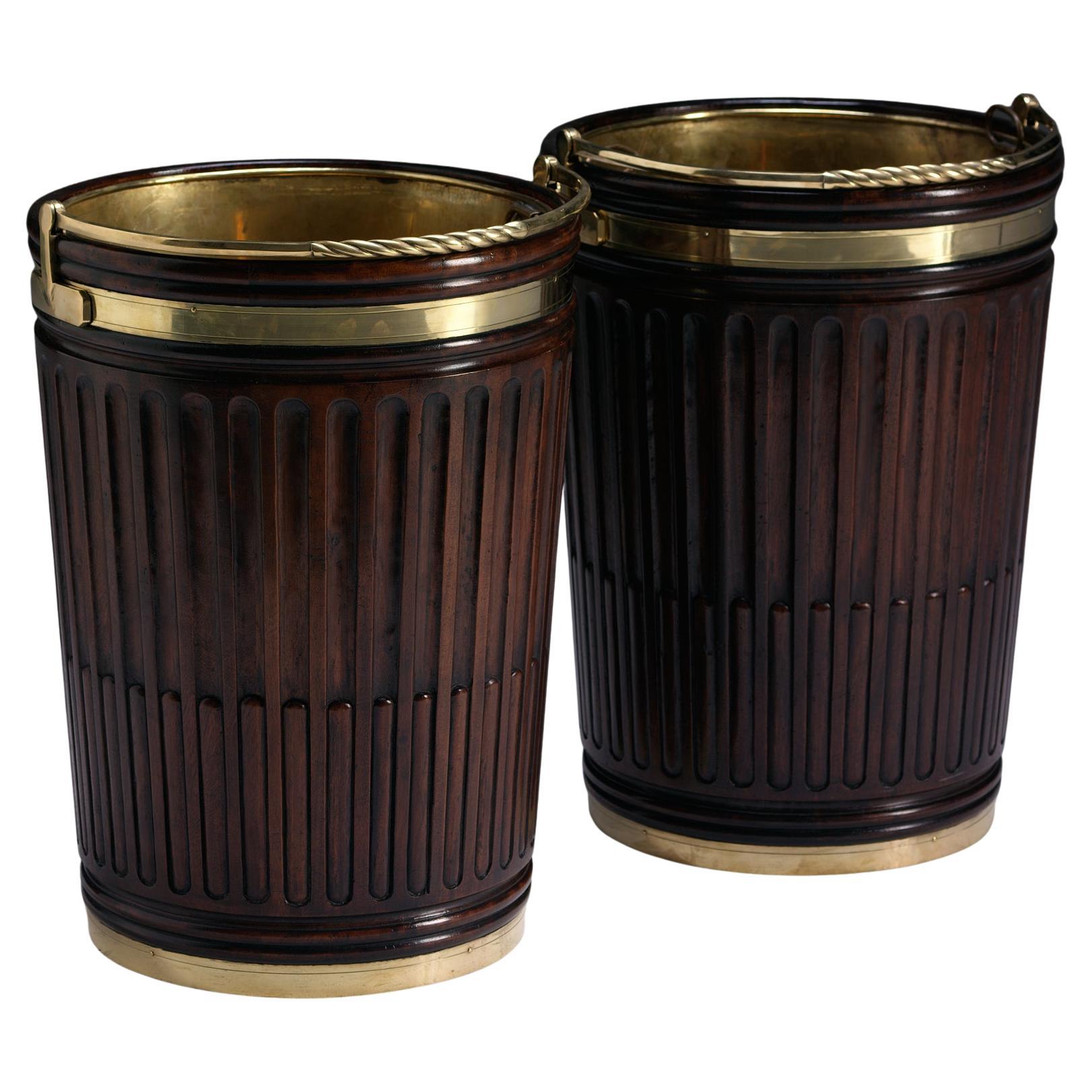 Fluted Mahogany Bucket