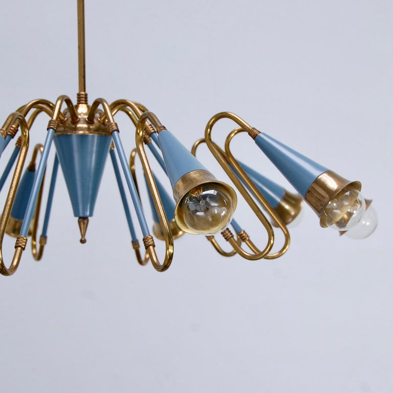 Fluted Modernist Chandelier at 1stdibs