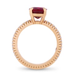 Bague en rubis cannelé, 3,08 carats